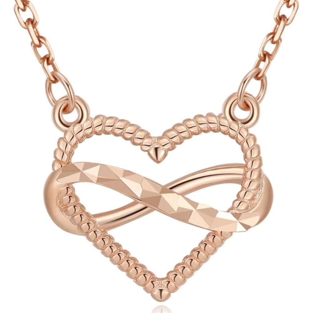 Infinity 18k Rose Gold Heart Necklace